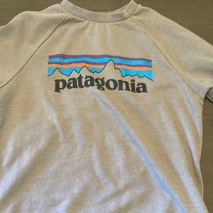 Patagonia size small gray sweater. 100% cotton.